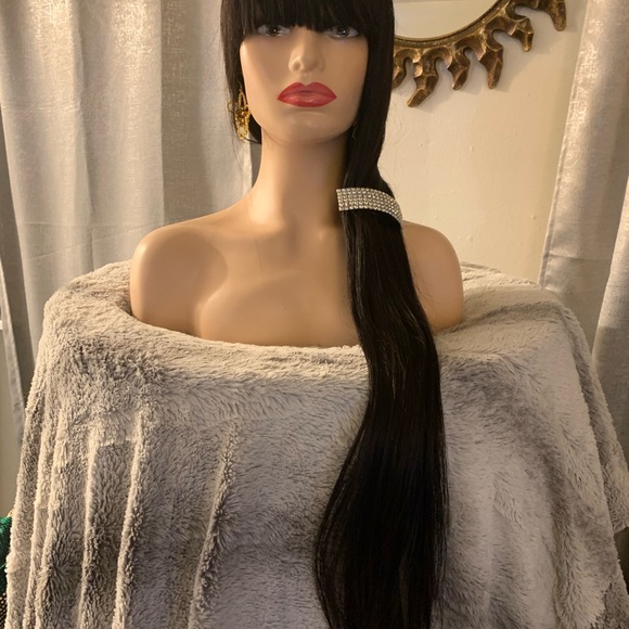 Cleopatra styled machine made wig - Picture 6 of 11